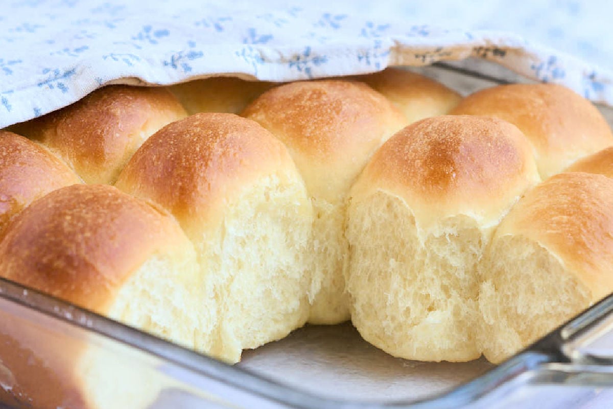 soft rolls in a 13x9 dish.
