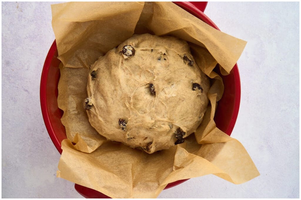 dough before baking.
