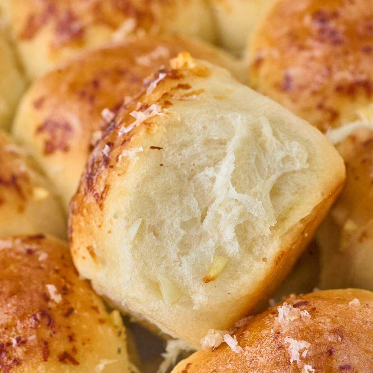 roll with garlic and parmesan