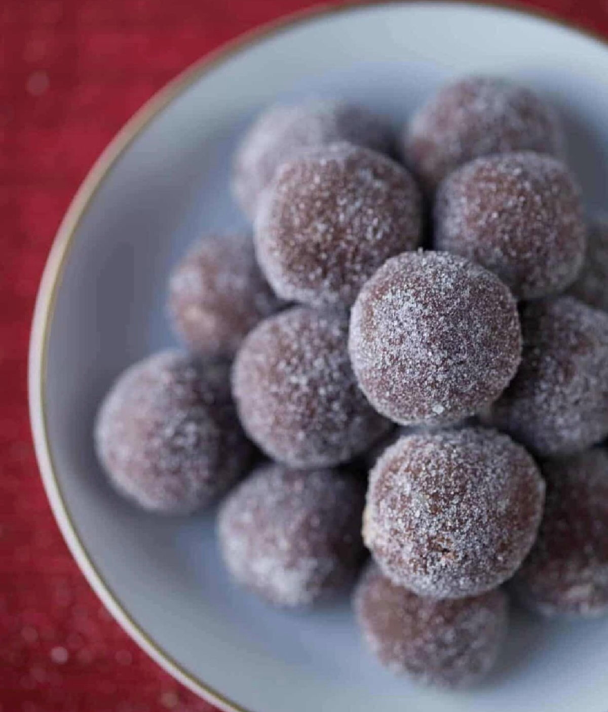 rum balls coated in sugar.