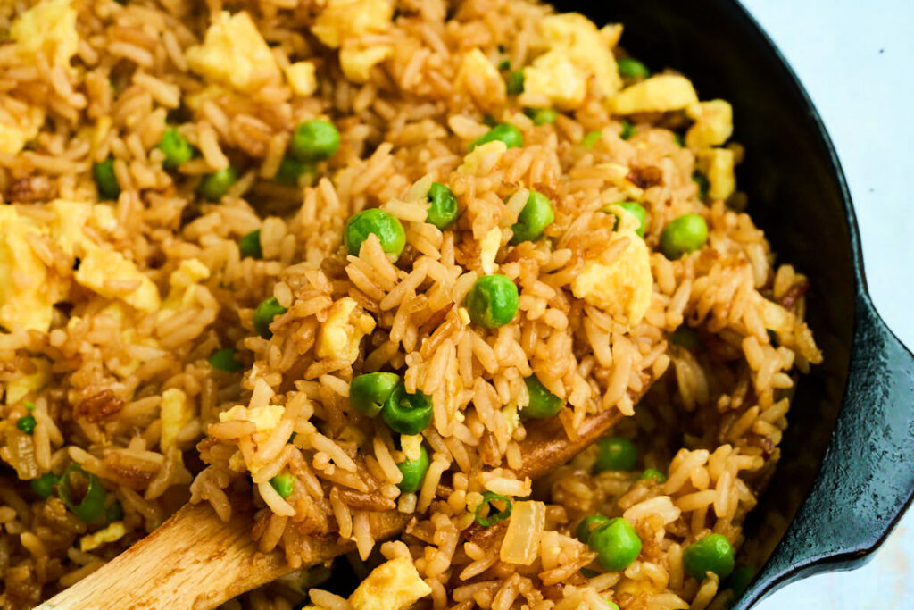 How to Make Easy + Frugal Cast Iron Skillet Fried Rice