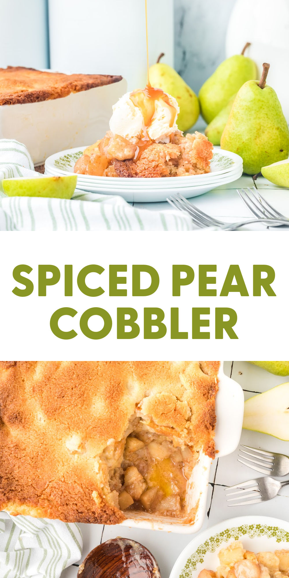 Cinnamon Sugar Pear Cobbler