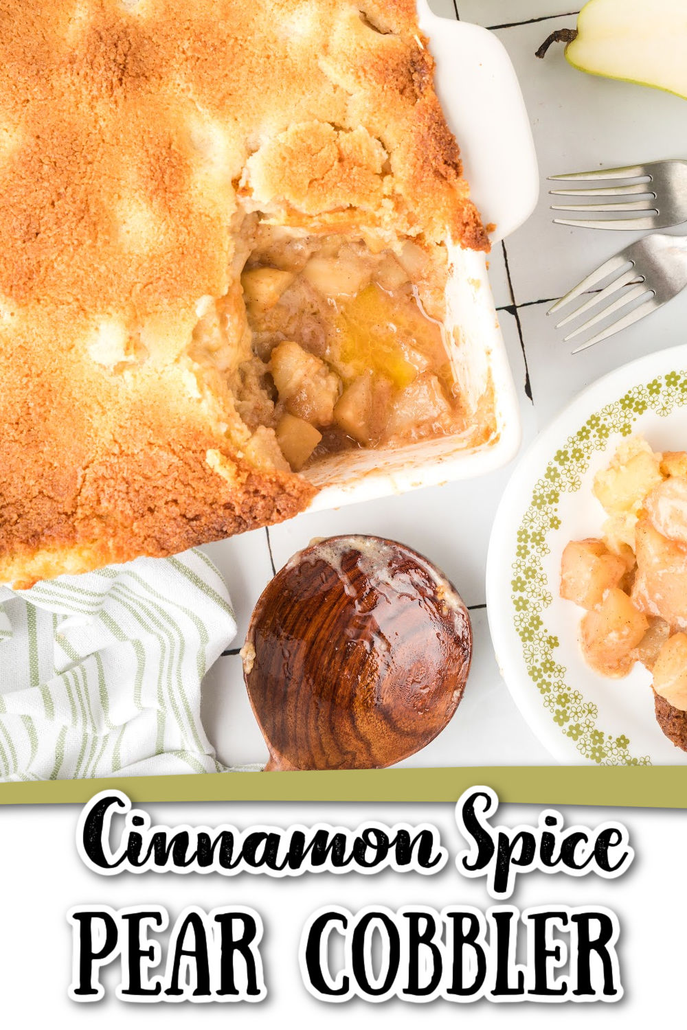 Cinnamon Sugar Pear Cobbler