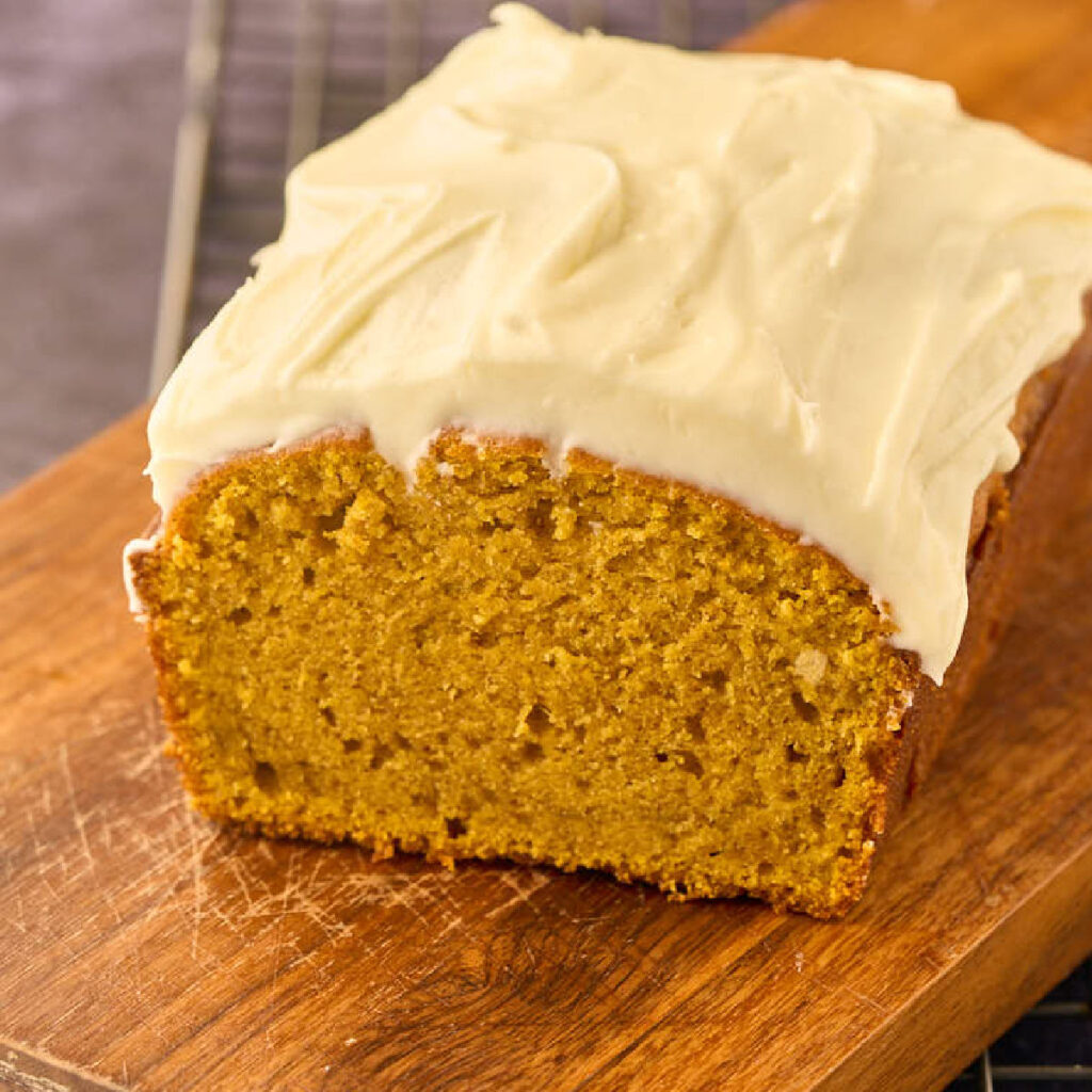 Old Fashioned Frosted Pumpkin Bread (The Best)