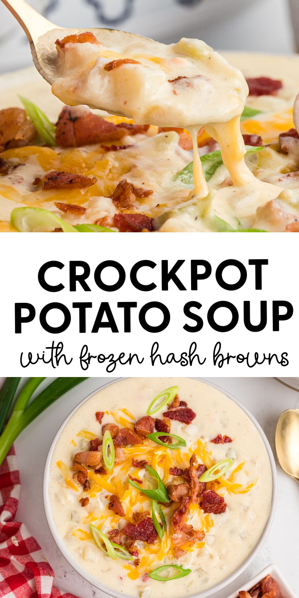 Crockpot Potato Soup with Frozen Hash Browns : Hearts Content Farmhouse