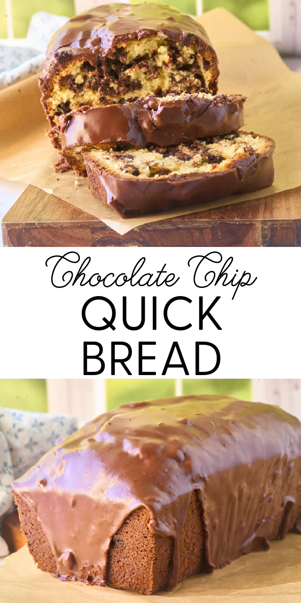 Best-Ever Glazed Chocolate Chip Quick Bread