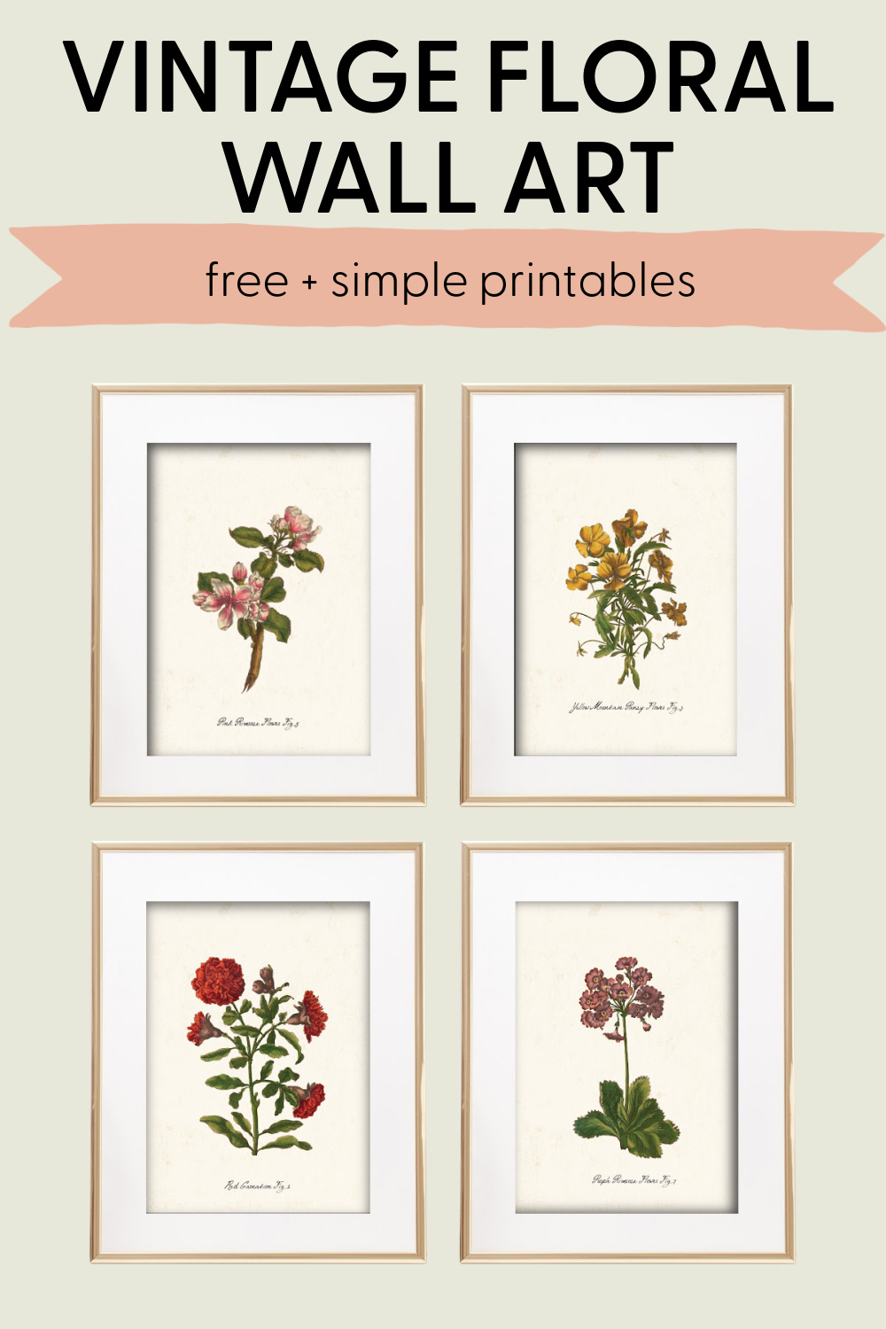 You're a Wildflower Art Print Floral Wall Art Katie
