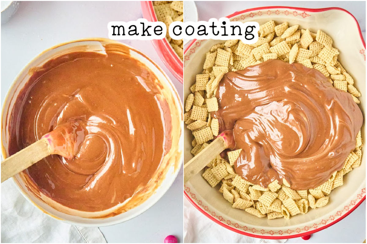 small bowl of melted chocolate mixture.