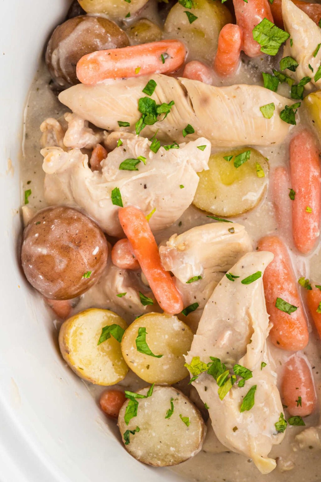 Crockpot Ranch Chicken and Potatoes {SUPER Easy}