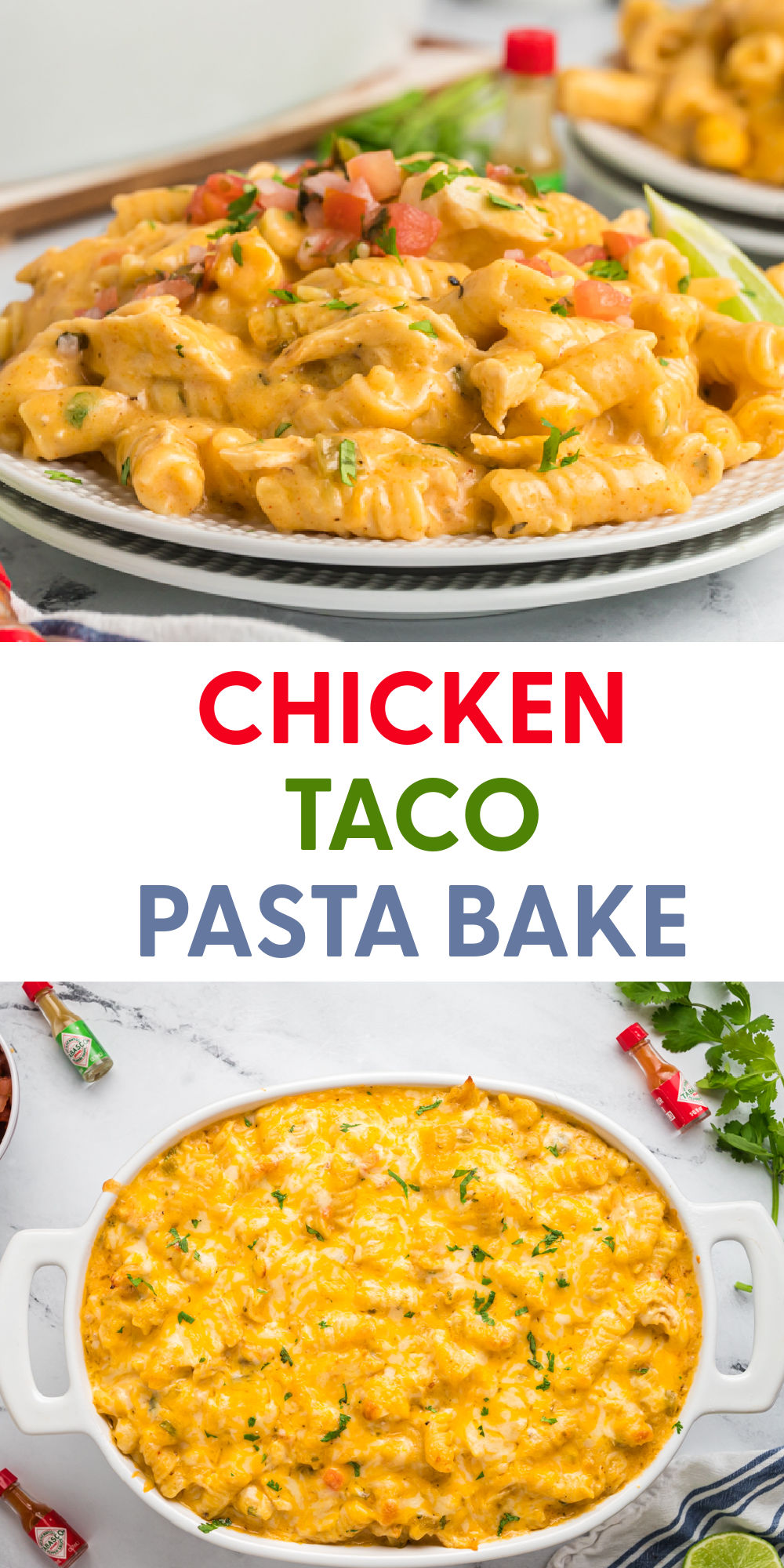 Chicken Taco Pasta Bake {Easy 30 Minute Dinner}