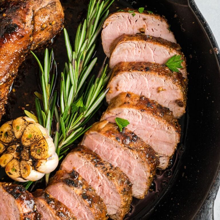 How to Make the Best Cast Iron Pork Tenderloin (Honey Balsamic Glaze)