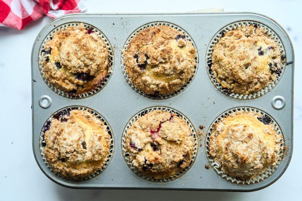 StreuselTopped Jumbo Blueberry Muffins