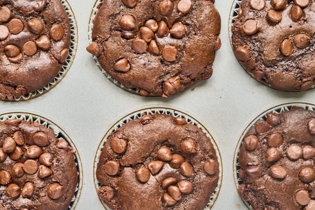 Jumbo Double Chocolate Muffins {BEST Recipe!}