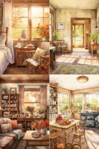 grid of cozy fall grandamore images