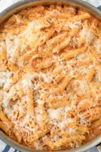 Cheesy Ground Beef and Tomato Pasta Skillet