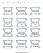 Free Printable Monthly Divider Tabs: Pretty Binder Makeover