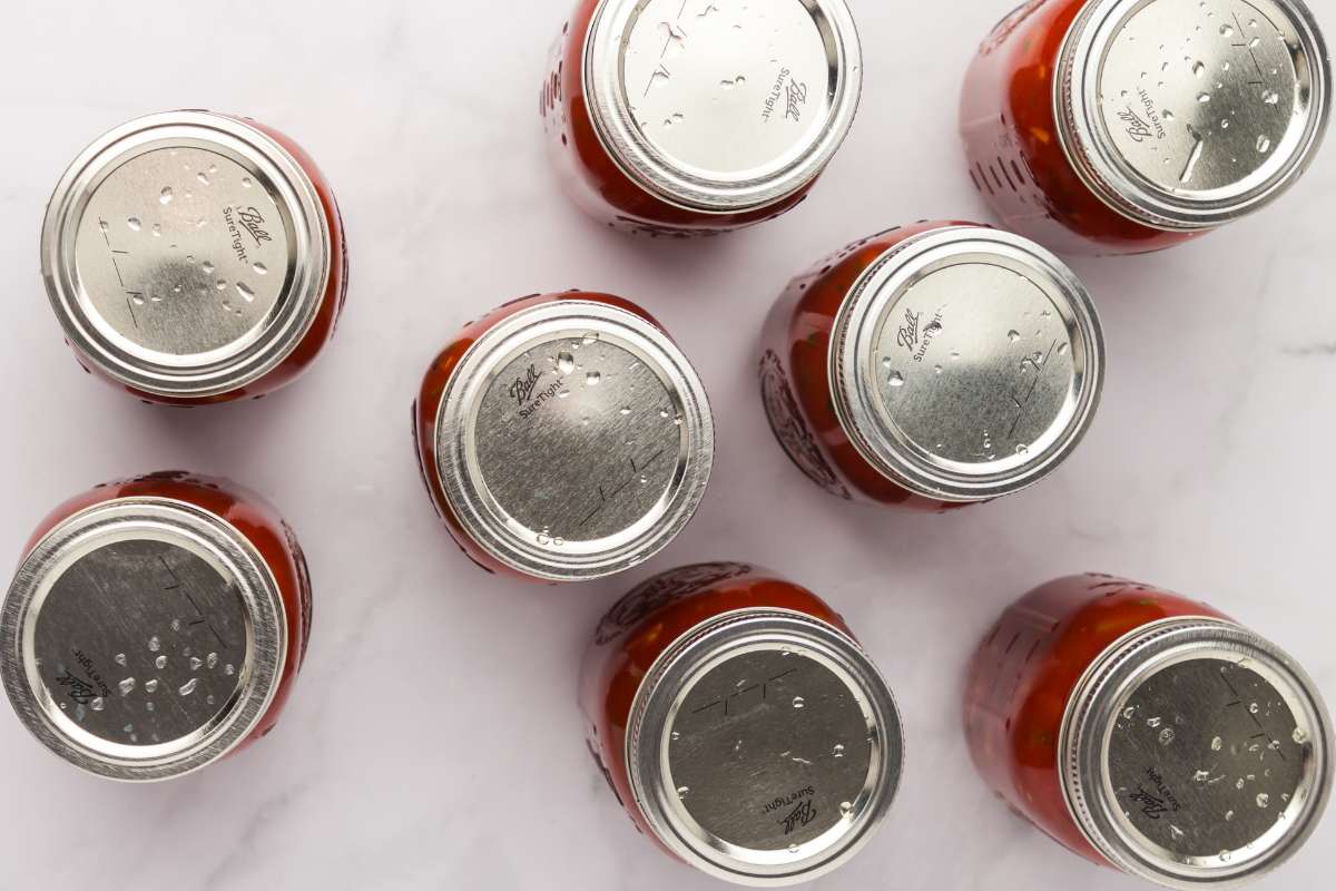 jars cooling on counter.