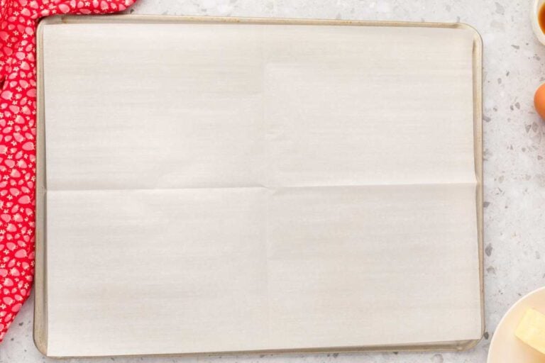 parchment paper lined baking sheet.