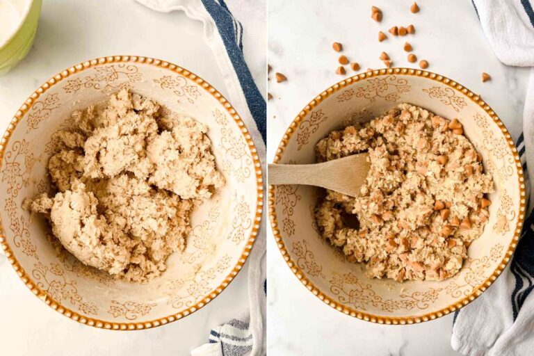 cookie dough with butterscotch chips.