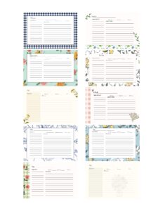 Printable Recipe Cards {10 Free + Beautiful Varieties}