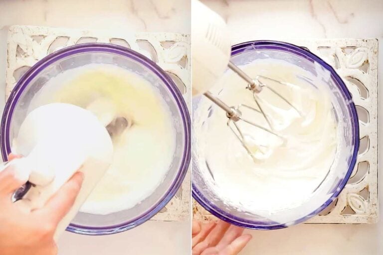 oils before and after whipping.