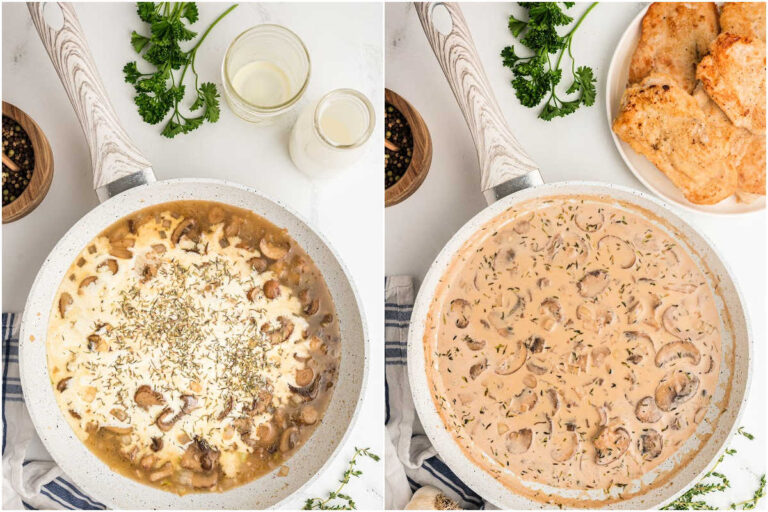 sauce with cream and chicken stock added.