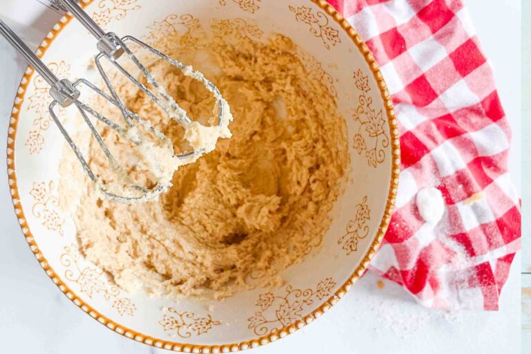 creamed butter and sugar in mixing bowl.