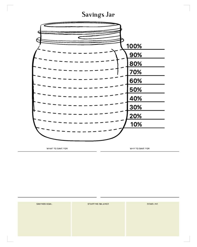 7 Beautiful and Simple Free Printable Savings Trackers To Keep You ...