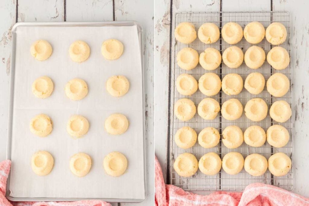 baking and cooling cookies.