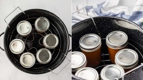 jars in waterbath canner.