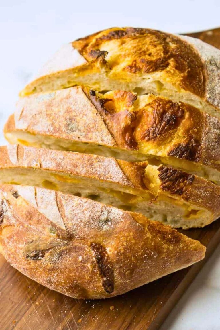 overhead sliced loaf.
