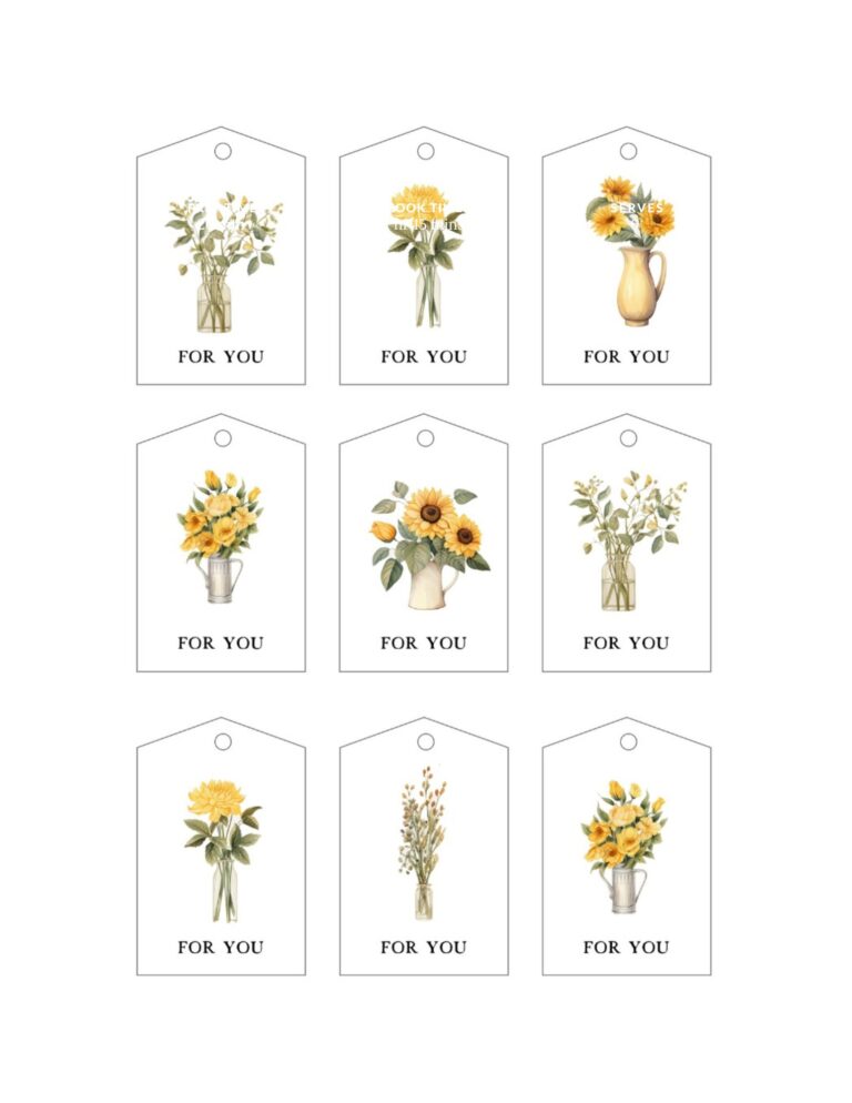 Beautiful Free Floral Printable Tags {4 Different Styles} : Heart's Content Farmhouse