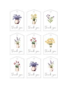 Beautiful Free Floral Printable Tags {4 Different Styles} : Heart's Content Farmhouse