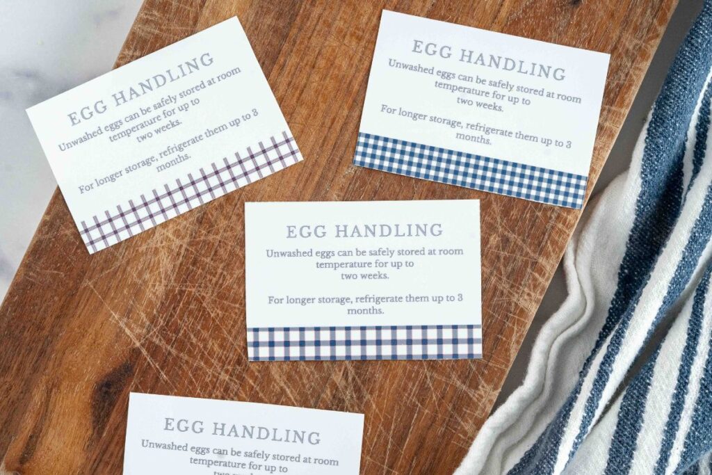 Printable Egg Handling Instructions (Cute + Free)
