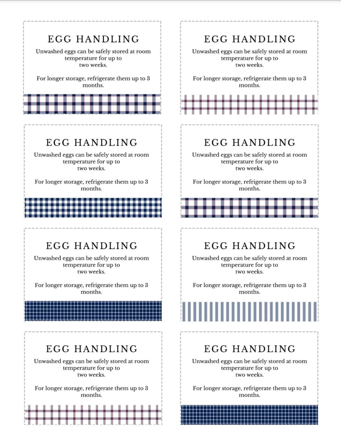Printable Egg Handling Instructions (Cute + Free)