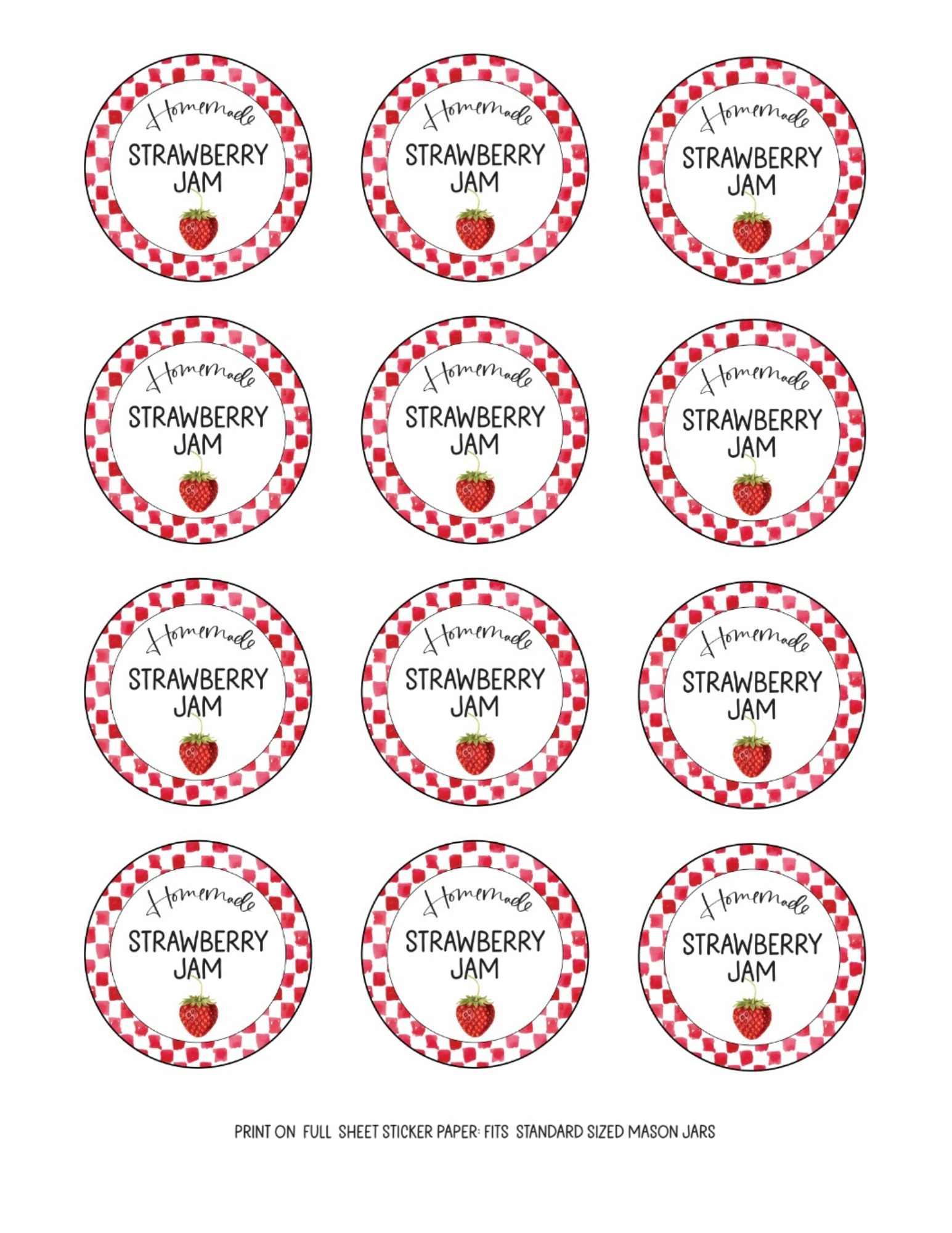 Simply Pretty Jam Jar Labels (Free Printable in 4 Styles)