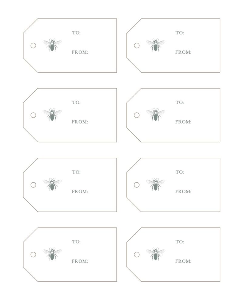 3 Simple and Beautiful Printable "To and From" Tags {Easy Download}