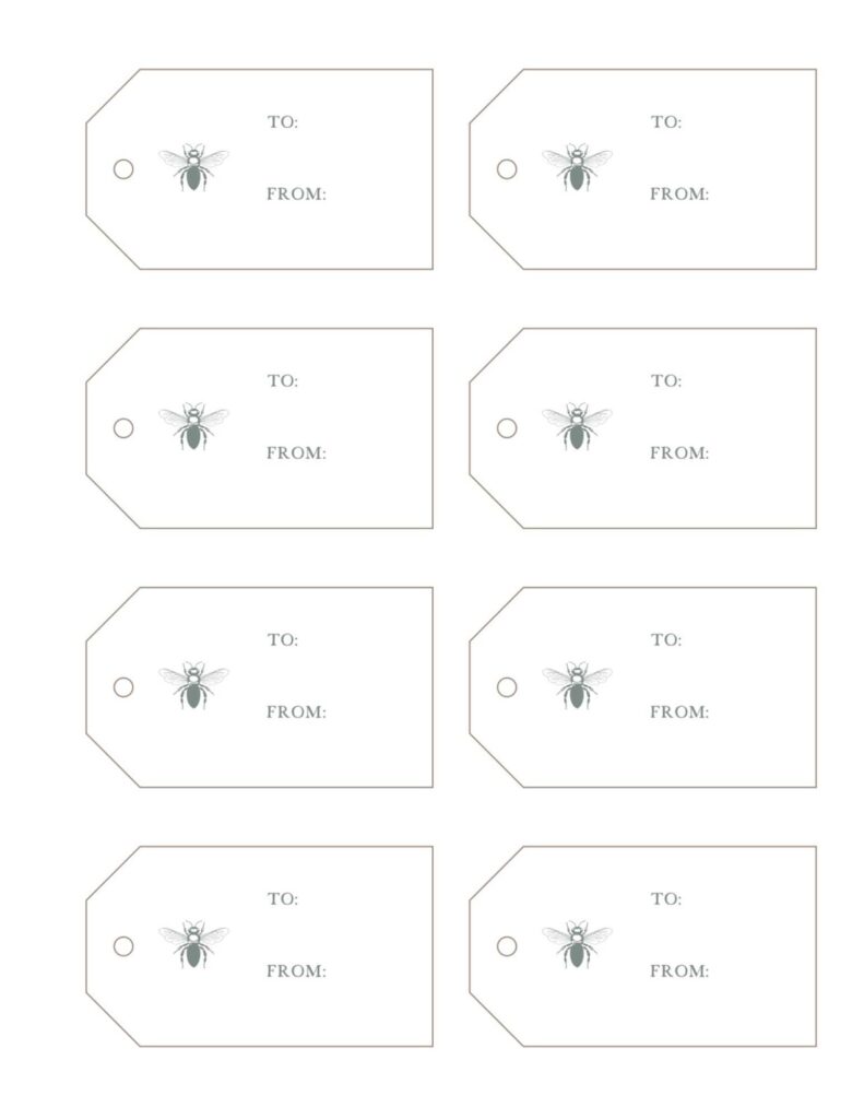 3 Simple and Beautiful Printable "To and From" Tags {Easy Download}