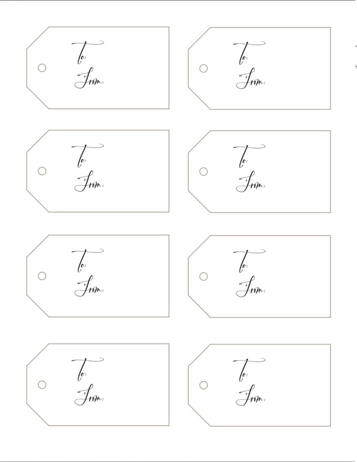 3 Simple and Beautiful Printable "To and From" Tags {Easy Download}