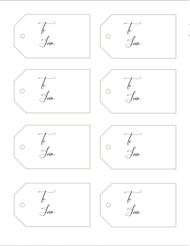 3 Simple and Beautiful Printable "To and From" Tags {Easy Download}