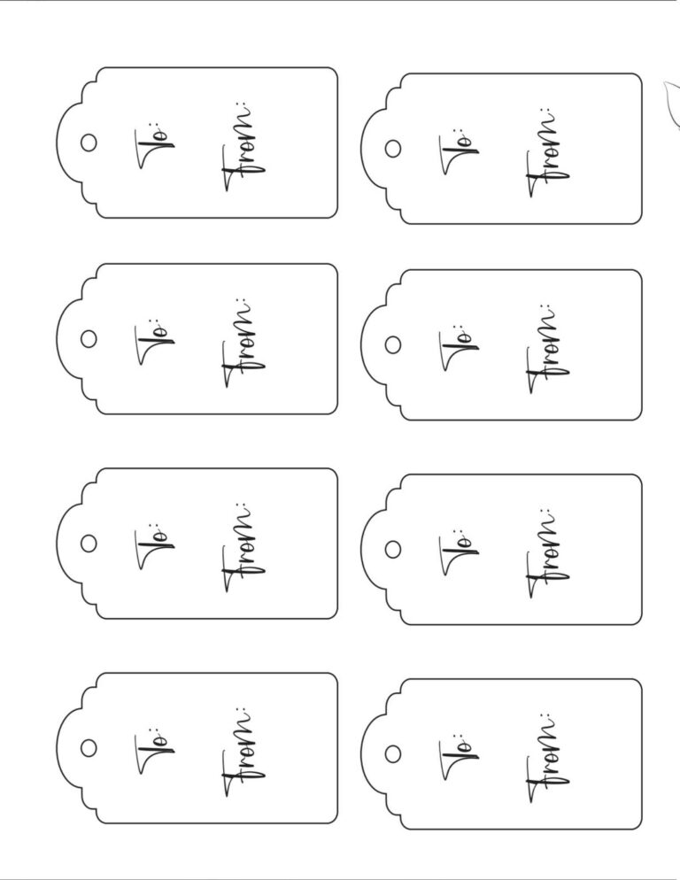 3 Simple and Beautiful Printable "To and From" Tags {Easy Download}