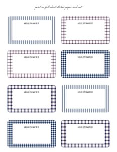 "Hello, My Name Is" Printable Tags