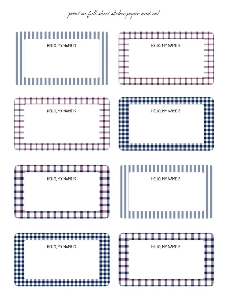 "Hello, My Name Is" Printable Tags