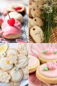 grid of 4 old fashioned easter cookies