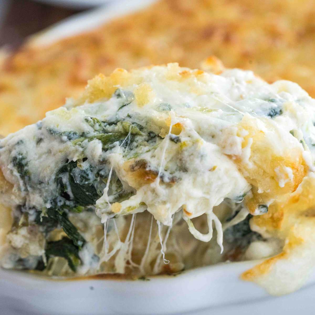 Spinach Dip with Parmesan Topping : Heart's Content Farmhouse