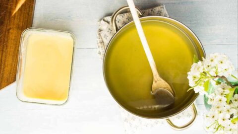 milk and oils cooling in containers