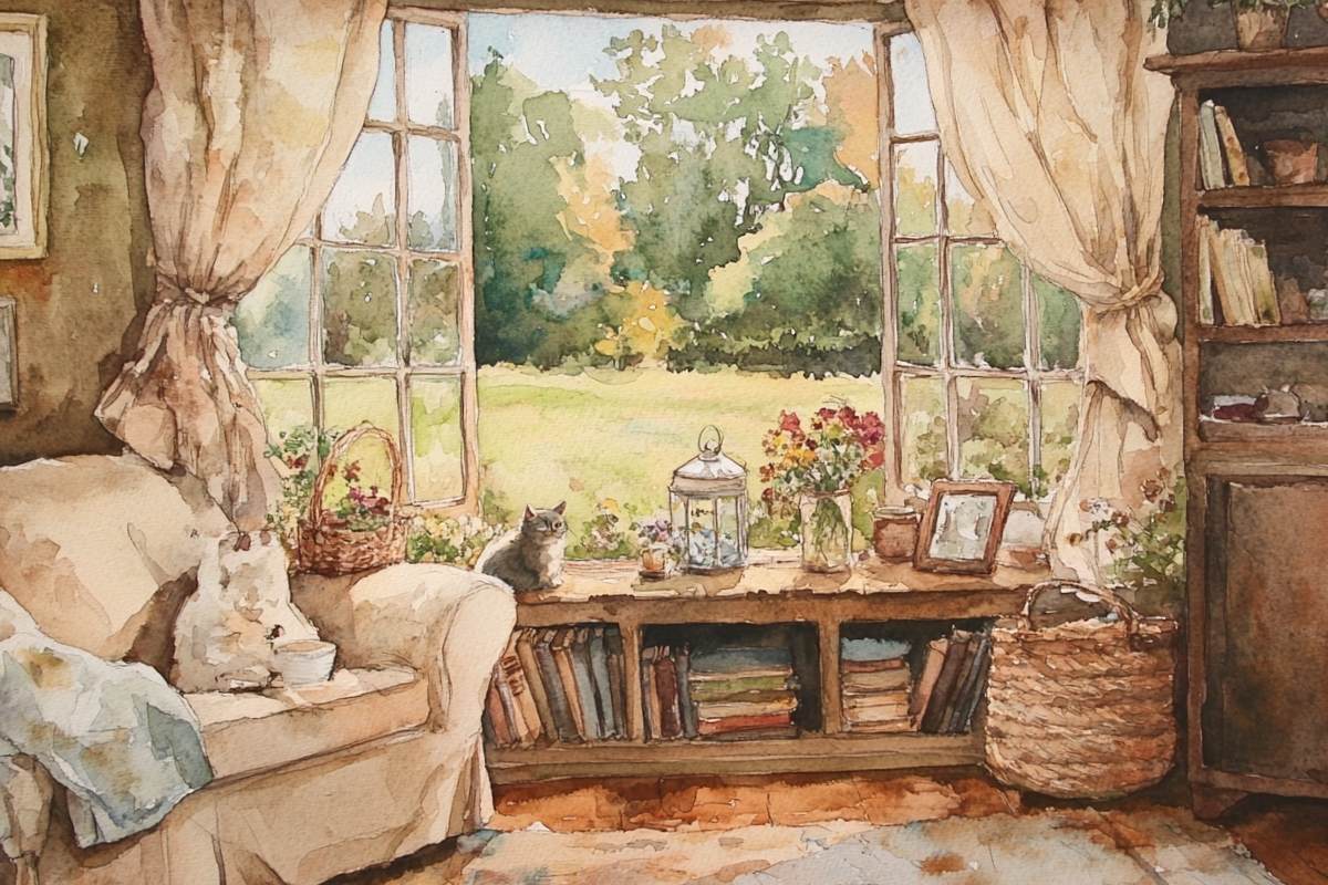 chair by window.