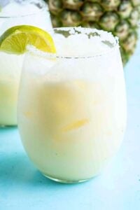 Coconut Pineapple Margarita on the Rocks