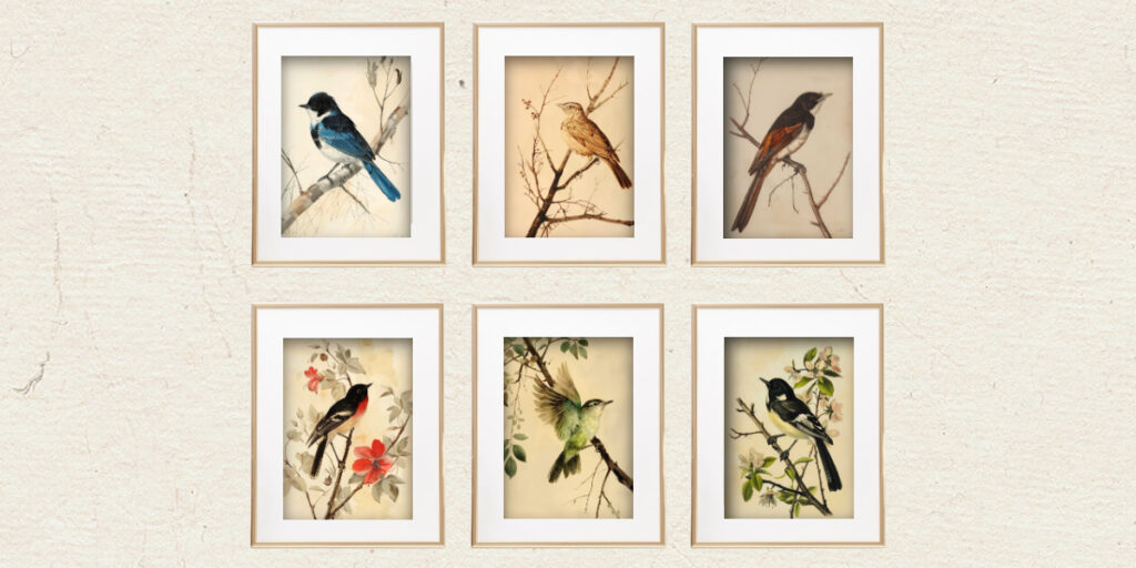 Vintage Bird Wall Art Printables
