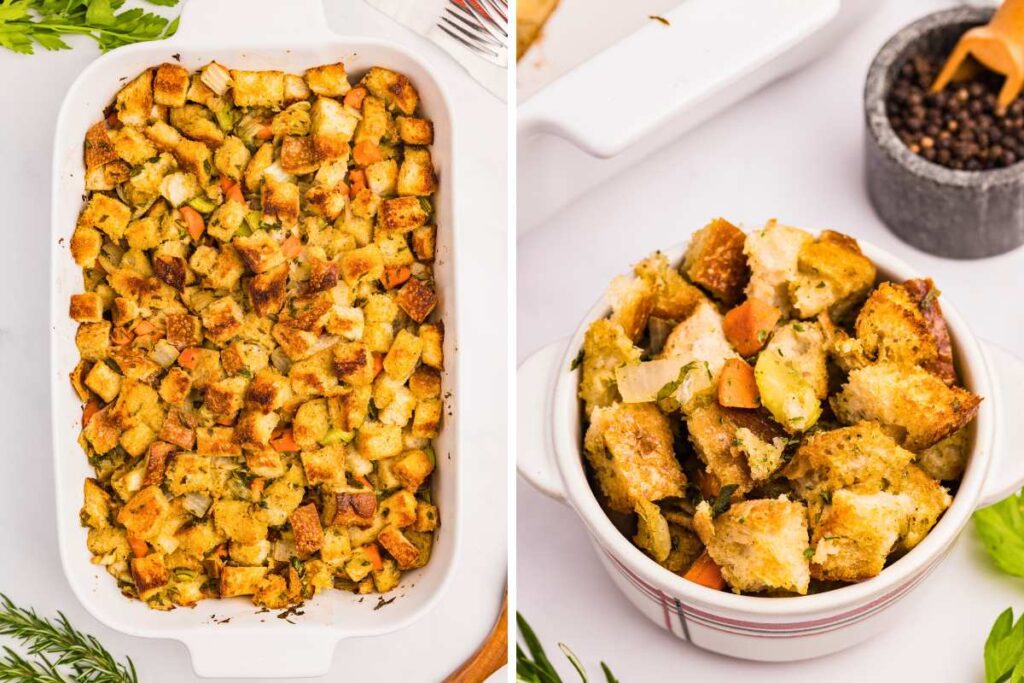 Buttery Herbed Stuffing with Sourdough Bread